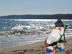 Bathrobe on the beach