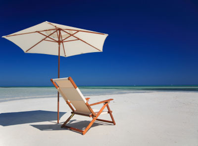 relaxing on the beach