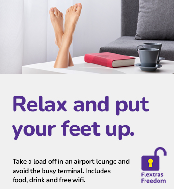 airport lounges relax with your feet up