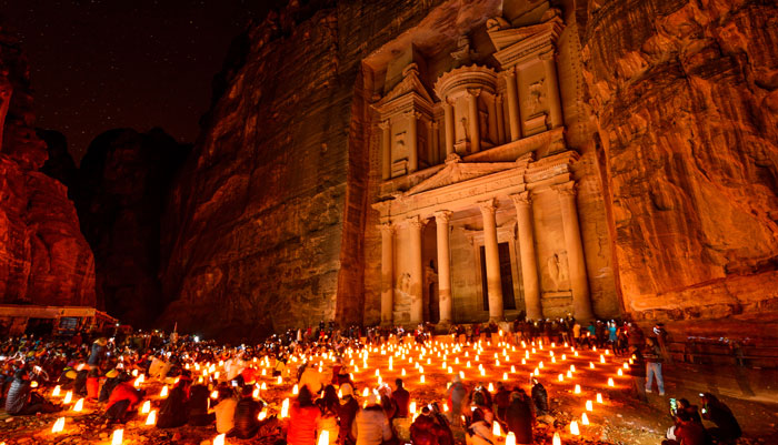 Petra at night