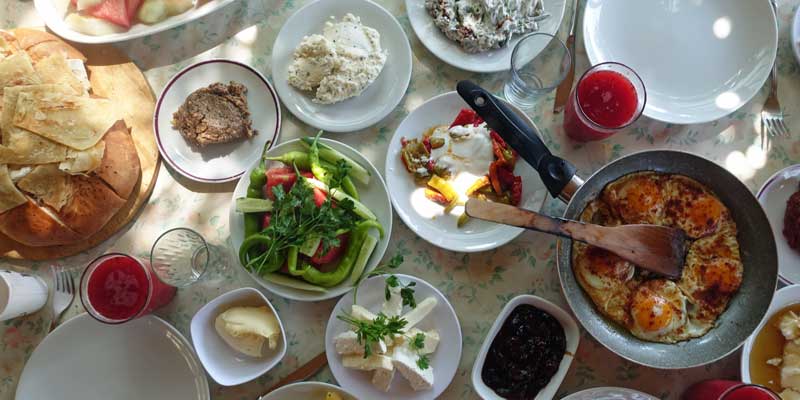 Local Turkish delicacies from the Taste of Fethiye project