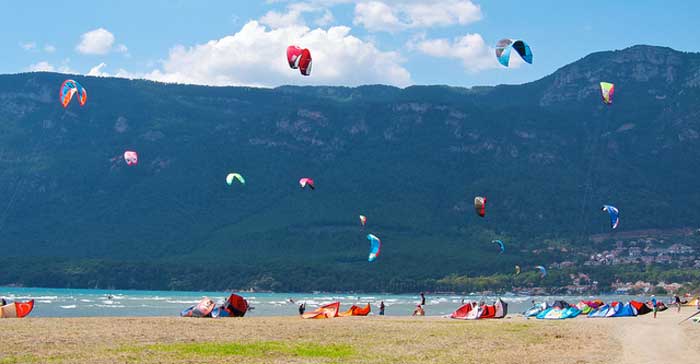 Kite surfers in Turkey.