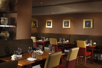 The restaurant at the Hilton Edinburgh airport