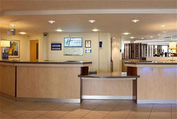 The reception at the Holiday Inn Express Cardiff airport