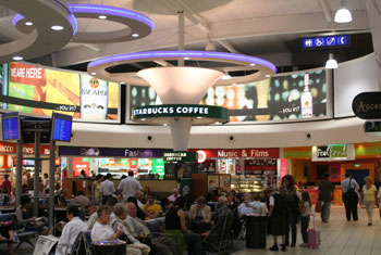 Luton airport departure lounge. Used under creative commons license from holidayextras