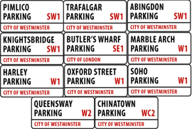 London parking logos