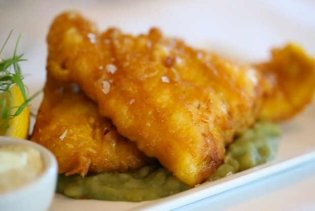 Fish and chips at the Radisson Blu