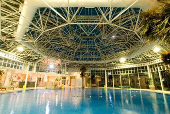 The swimming pool at the Hilton Birmingham airport