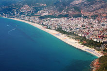 Antalya beach in Turkey
