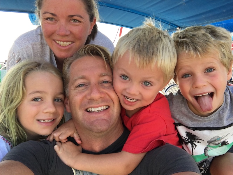 Matthew Pack family shot with wife, Amanda and 3 children, Emily, Henry and Thomas on a SunSail holiday in Croatia 2015